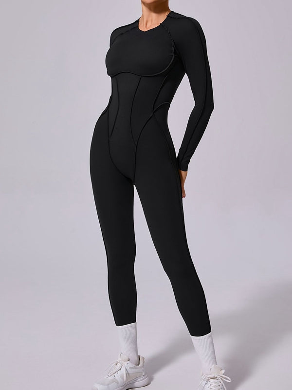 RENEW Female Heart Backless Long Sleeves Jumpsuit