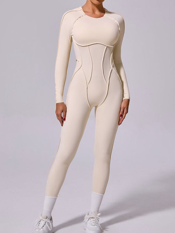 RENEW Female Heart Backless Long Sleeves Jumpsuit