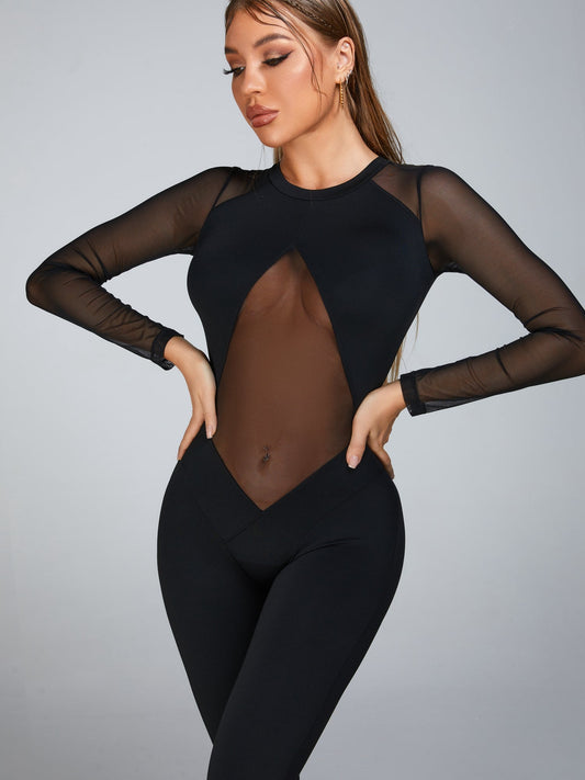 Female Sexy Mesh Jumpsuit