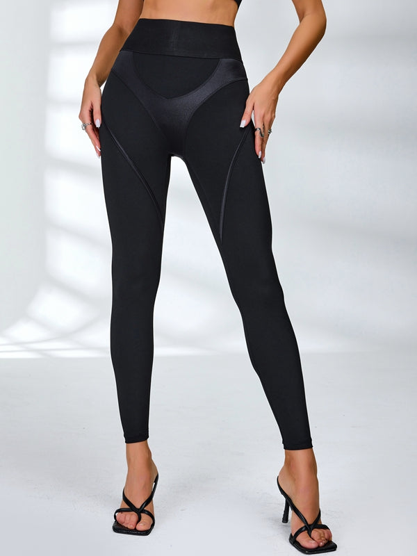 Female Ultra Sexy Fly Eye Push-up PU Fishnet Tracksuit