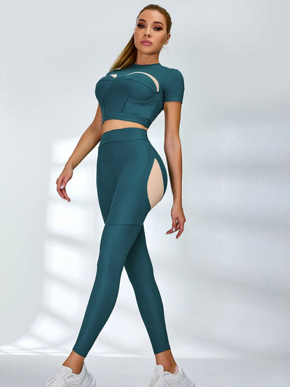 Female Unique Cutout Mesh Tracksuit