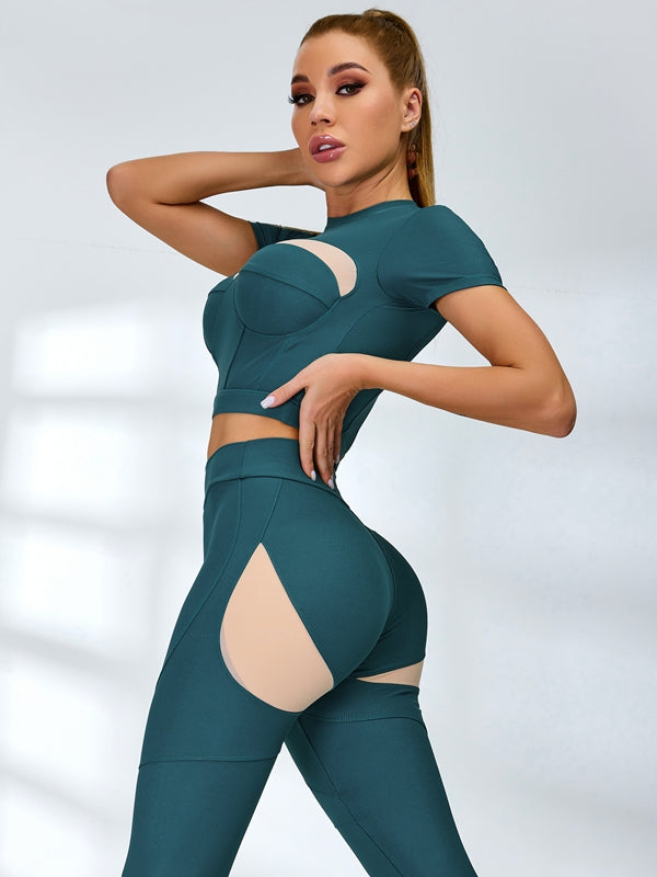 Female Unique Cutout Mesh Tracksuit