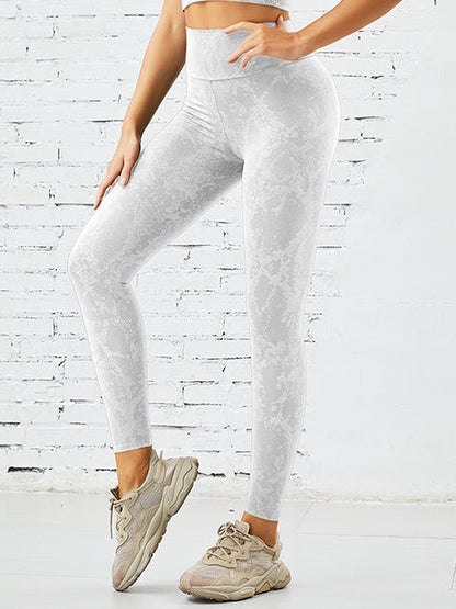 Female Snake Print Hollow Out Pocket PU Leggings