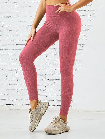 Female Snake Print Hollow Out Pocket PU Leggings
