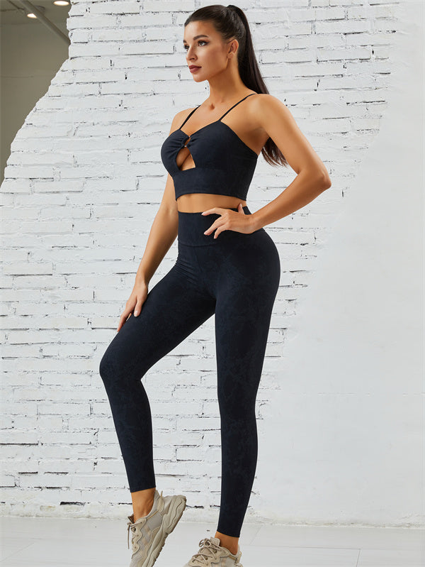 Female Snake Print Hollow Out Pocket PU Leggings