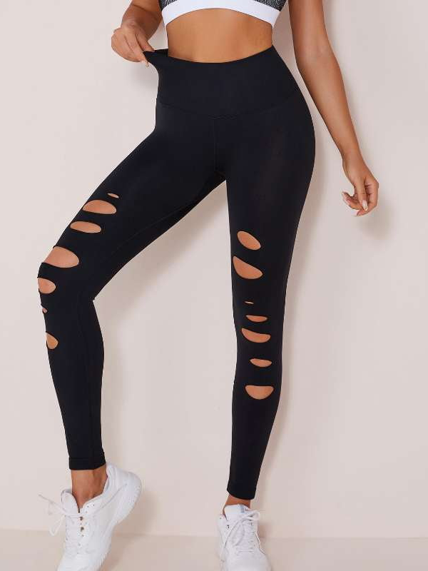 Female Cutout Stretch Sports Leggings