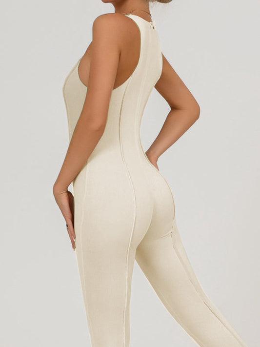 RENEW Female  "Patchwork" Style Zipper Jumpsuit