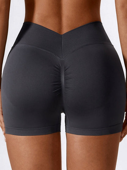 Female Sexy Deep V Back Scrunch Bum Shorts